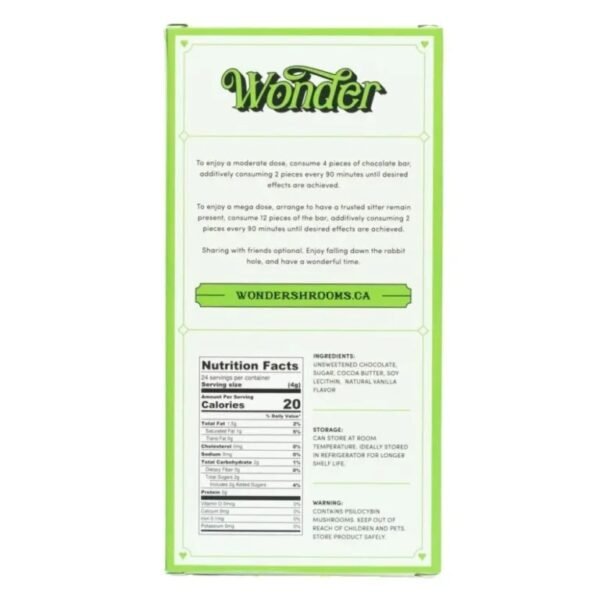Wonder Psilocybin Dark Chocolate Bar - Image 4